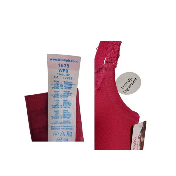 TRIUMPH Padded Push-Up Bra – Pink, 34D, NWT - Picture 7 of 7